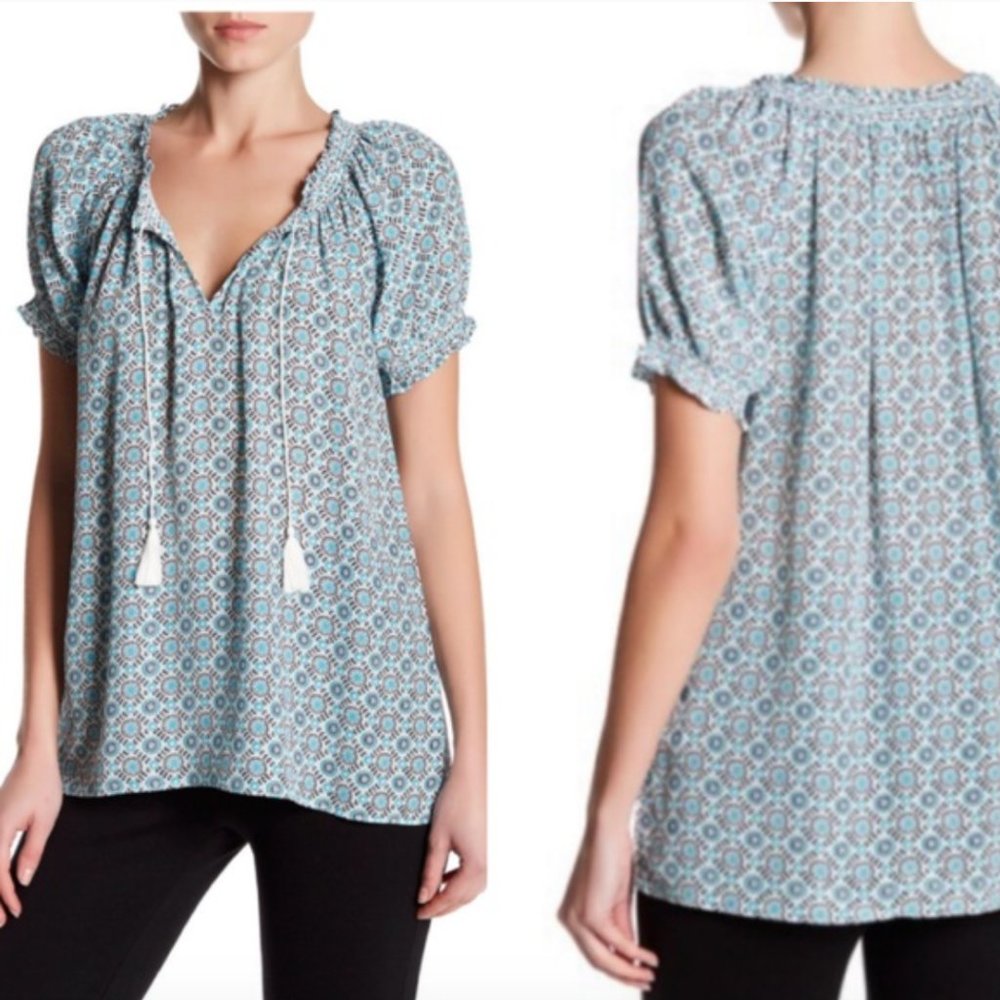 NEW NWOT Joie Masha 100% Silk Tunic Top Short Sleeve - Size S